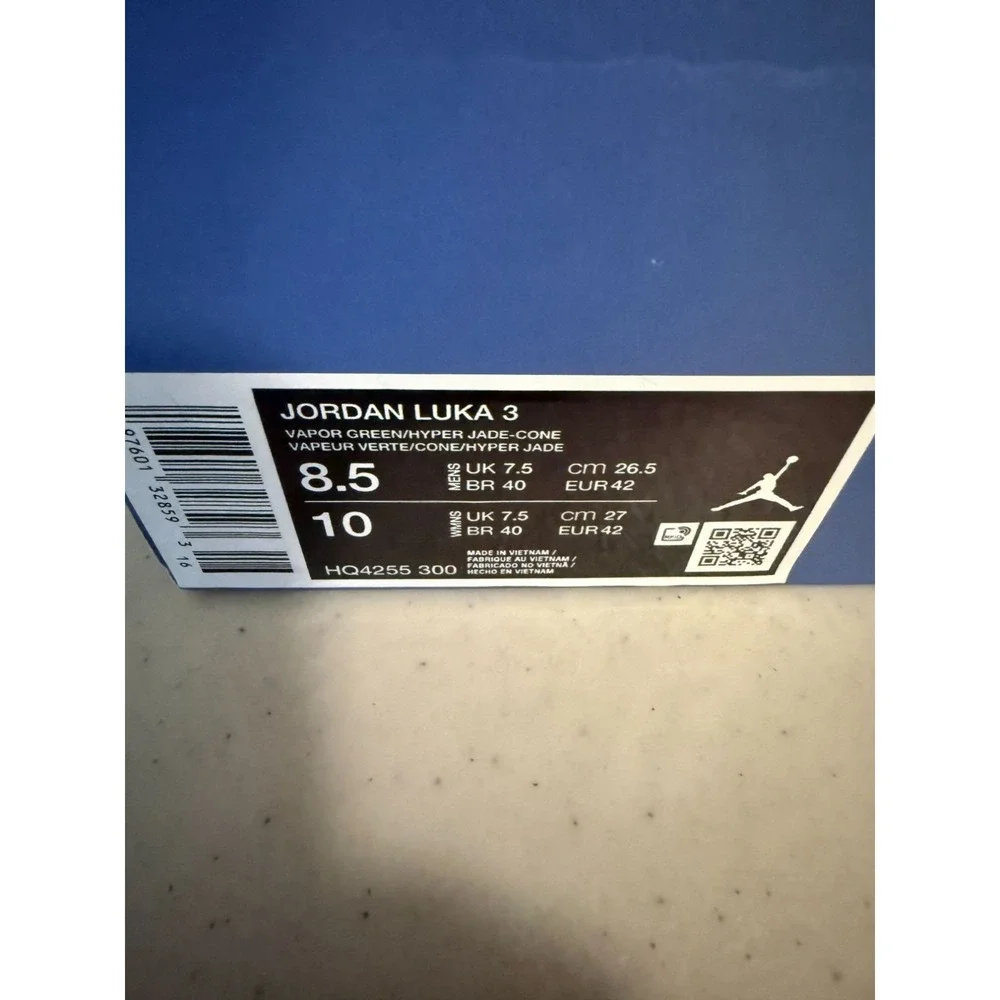 Jordan Luka 3 Vapor Green/Jade-Orange‎ Gradient Sneakers Size 8.5